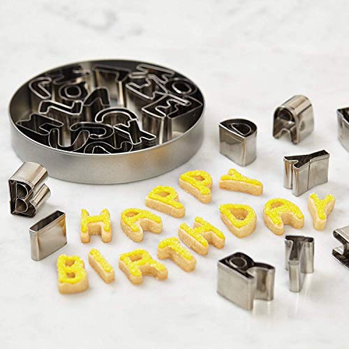 HARI - Cookie Cutter Set 26 Pcs Stainless Steel Alphabet Letters Biscuit Cookie Cutters Mini A-Z Shaped Cookie Molds - Image 2