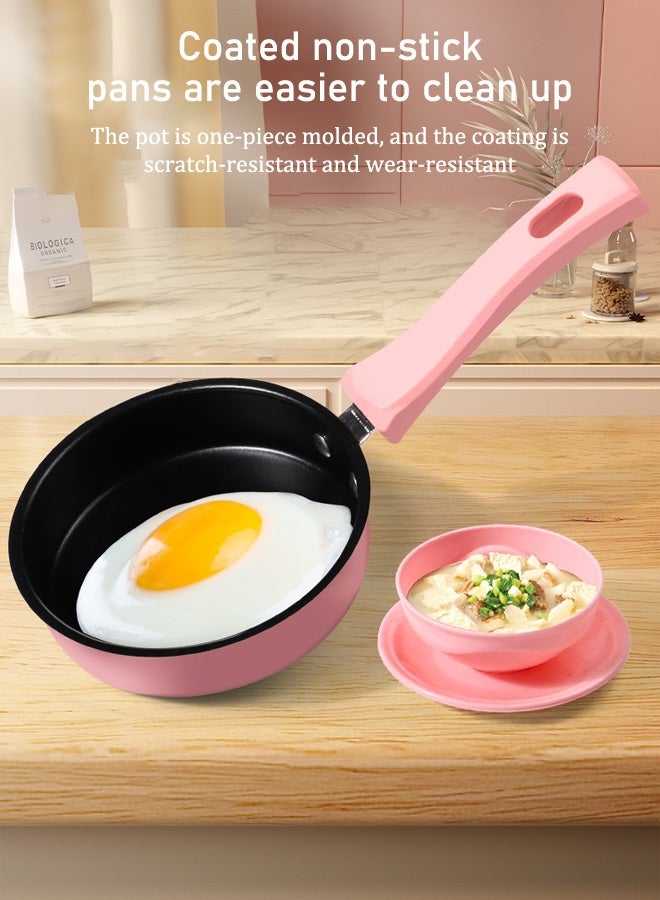 Kitchen Role Play Playset, Pretend Play Cookware Indoor DIY Toy Game, Kitchen Accessories Playset with Spray and Light for Boys Girls Kids, Pink - Image 5