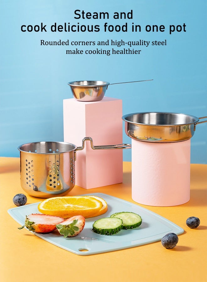 Kitchen Role Play Playset, Pretend Play Cookware Indoor DIY Toy Game, Kitchen Accessories Playset with Spray and Light for Boys Girls Kids, Pink - Image 2