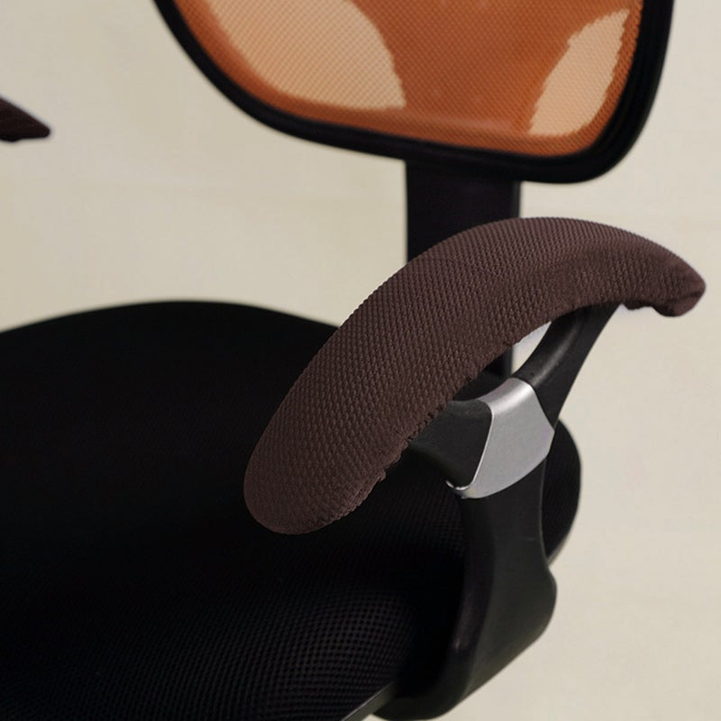2pcs Thickened Office Computer Chair Armrest Protect Cover Elastic Band Chair Arm Rest Sleeves (Coffee) - Image 2