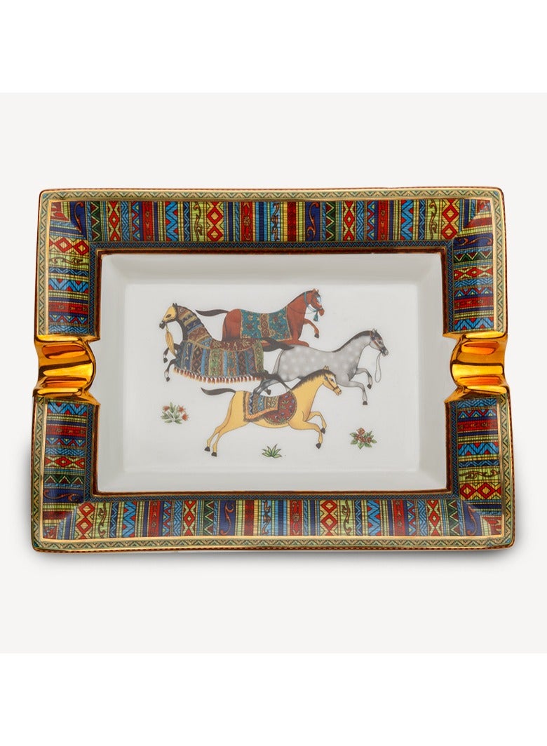 Hemingway Lubinski Ceramic Royal Design Ashtray Decoration White Easily Wiped Clean - Image 1