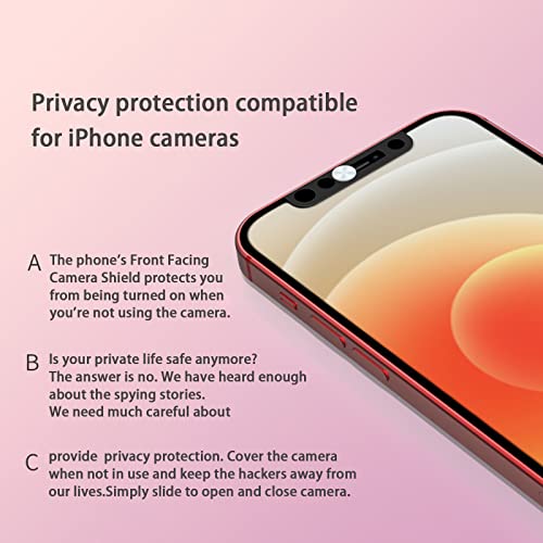 EYSOFT Phone Front Camera Cover,Webcam Cover Compatible for iPhone X/XR/XS/XS Max, iPhone 11/11 Pro/11 Pro Max,iPhone 12/12 Mini /12Pro /12Pro Max,Protect Privacy and Security,Not Affect Face ID - Image 5