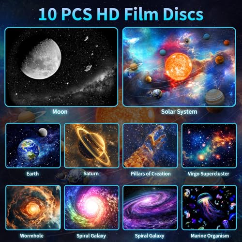 VanSmaGo White Noise Galaxy Projector with Sound Machine 28 Soothing Sounds Memory Function Sleeping Timer Star Light Planetarium Projector with Starry Sky Space Solar System Moon Nebula for Adults Baby Kids - Image 3