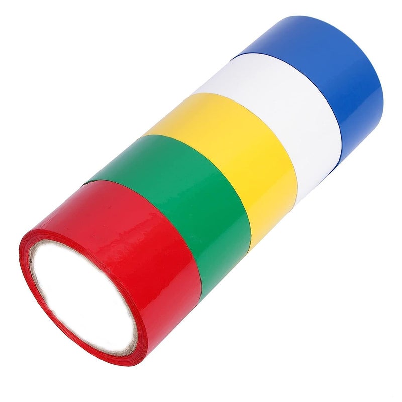 Zohra ZOHRA Vastu Remedy Color Tape for Home 4 Inch x 15m Red Yellow White Blue Green Color Tape for Toilet Kitchen Entrance Vastu Energizing Tape for Positive Energy Pack of 5 - Image 2