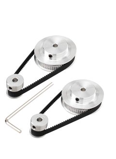 KASTWAVE 3D Printer Aluminum Timing Belt Pulley Wheel, 2 Kit GT2 Synchronous Wheel 20 & 60 Teeth 5mm Bore, Aluminum Timing Pulley with 2 pcs Length 200mm Width 6mm Belt (bore 5mm (2pcs a Set))  - Image 1