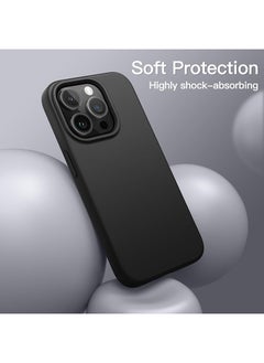 Case Up Compatible with iPhone 13 Pro Max 6.7 Inch Case, Premium Liquid Silicone [Camera Protection] [Soft Anti-Scratch Microfiber Lining] Shockproof Protective Slim Phone Cover for iPhone 13 Pro Max, Black  - Image 5