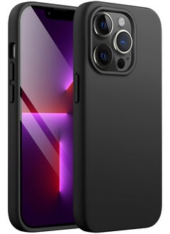 Case Up Compatible with iPhone 13 Pro Max 6.7 Inch Case, Premium Liquid Silicone [Camera Protection] [Soft Anti-Scratch Microfiber Lining] Shockproof Protective Slim Phone Cover for iPhone 13 Pro Max, Black  - Image 1