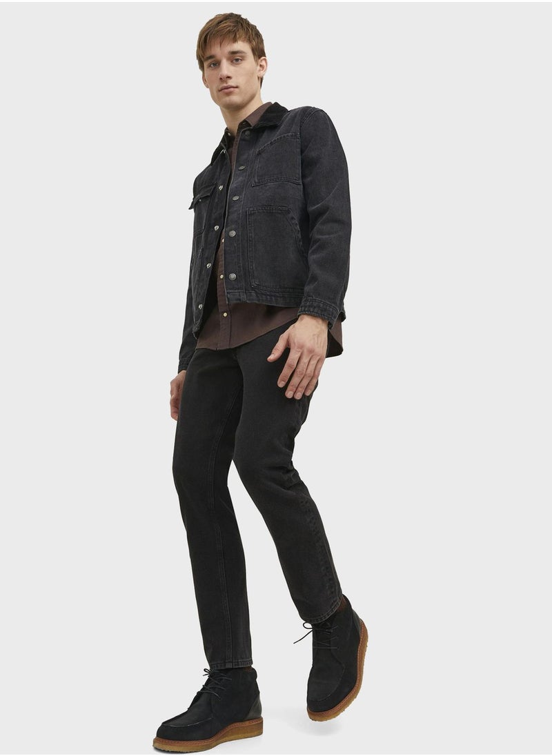 JACK & JONES Jjichris Jjorignial Slim Fit Rinse Wash Jeans  - Image 3