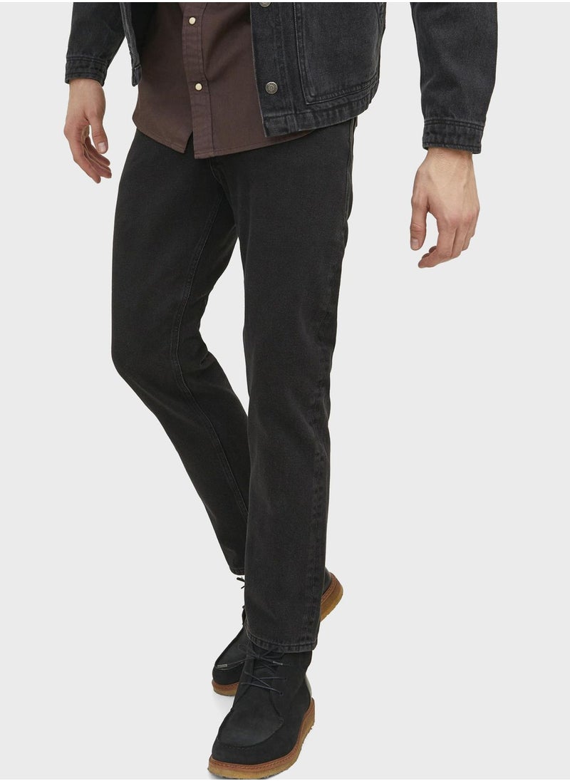 JACK & JONES Jjichris Jjorignial Slim Fit Rinse Wash Jeans  - Image 1