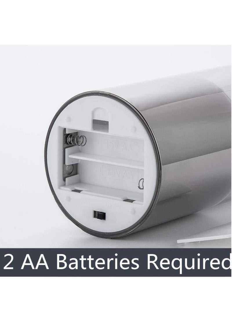 الشموع الكهربائية الوهمية الواضحة بدون لهب وبتأثير واقعي مع جهاز التحكم عن بعد، مجموعة من 3 شموع LED وهمية واقعية، لحفلات الأعياد والزفاف (رمادي) - Image 3