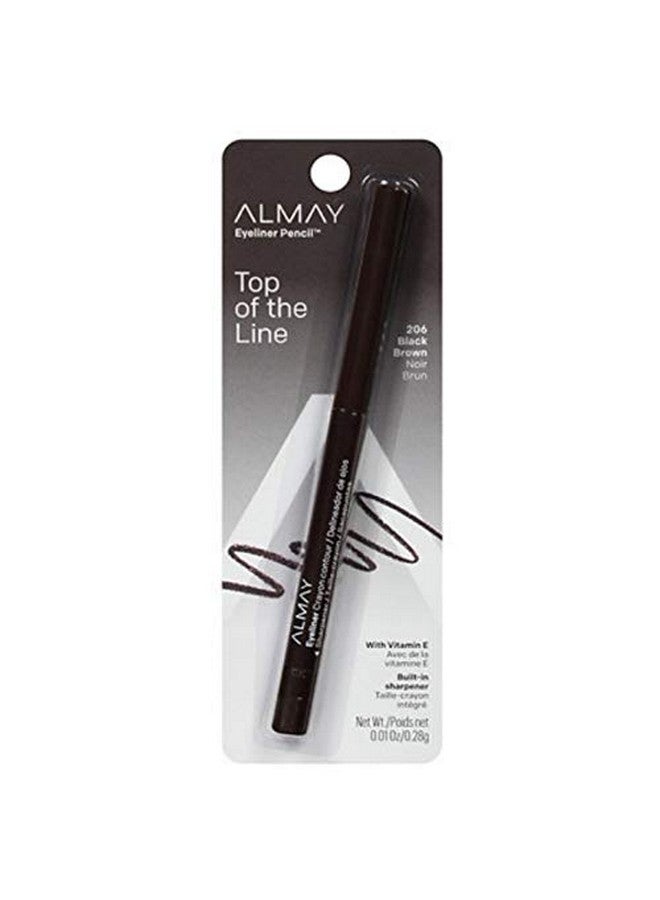 Almay Eyeliner Pencil, Black Brown [206], 0.01 Oz (Pack Of 4) - Image 1