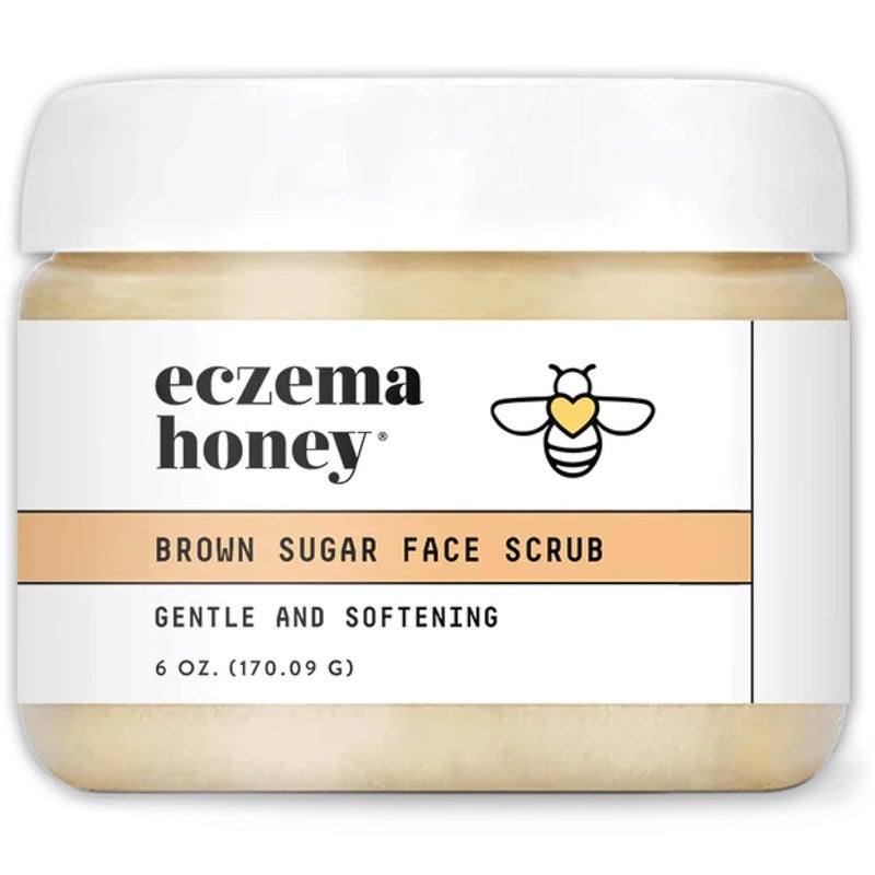 ECZEMA HONEY Brown Sugar Face  Body Scrub  Bath Scrub for Dry Skin  Natural  Gentle Face Scrub Soothes Eczema  Body Care Products for Women  Men  Sensitive Skin Exfoliating Body Scrub 6 Oz