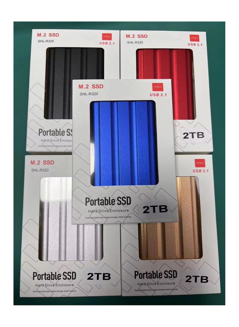 Portable External Hard Drive 2TB , Mini SSD Hard Drives,Solid State External Drives,Computer Backup Drive,USB 3.1 to Type-C Support Data Storage Transfer for Windows XP PC Laptop and Mac - Image 4