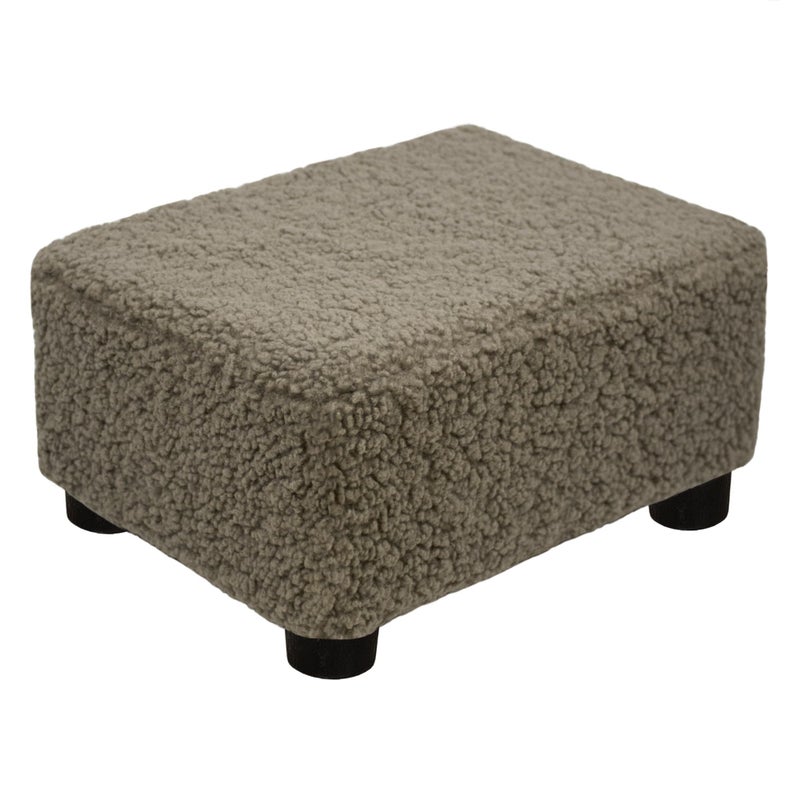CAROLMADE Small Foot Stool Ottoman Footstool with Legs Under Desk Footrest for Living Room Bedroom and Office, Soft Coffee - Image 1