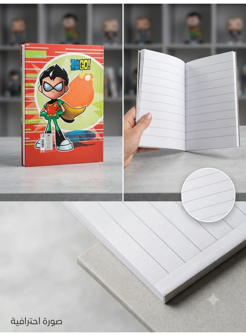 Pack of 20 notebooks (9-line, 28 sheets, 16x22.5 cm); features a cover with cartoon graphics, white paper, a sturdy cover, and assorted designs. - Image 5