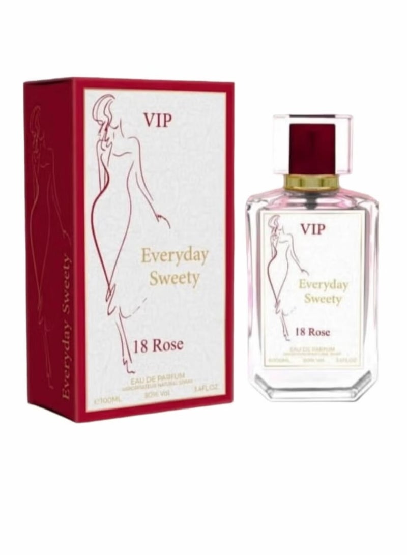 VIP Ever Day Sweet 18 Rose Perfume for Women 100ml - Image 1