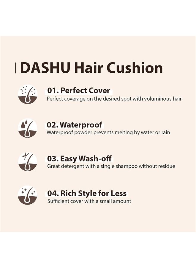 Dashu وسادة شعر يومية مضادة لتساقط الشعر باللون الأسود الطبيعي 0.56 أونصة – شعر كثيف وممتلئ المظهر، آمن من العرق والمطر - Image 4