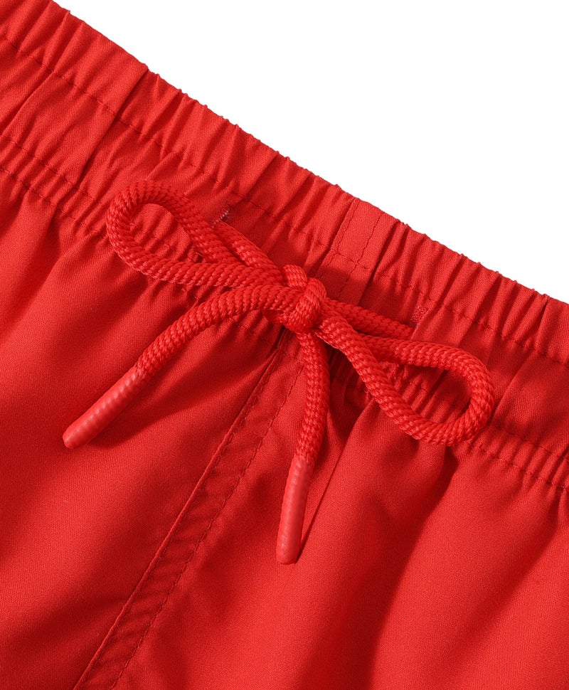 KAILUA SURF Boys Swim Trunks, High-Visibility Safety Colors and American Flag, Quick Dry Kids Shorts, Sizes 2T-16 (Red,4T) - Image 3
