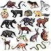 SCAHOW 18Pcs Forest Animals Figures Plastic Woodland Creature Toy Figurines for Kids Boys Girls 35 612 Small Jungle Animal Baby Figurines for CakeCupcake Topper Birthday Gift - Image 2
