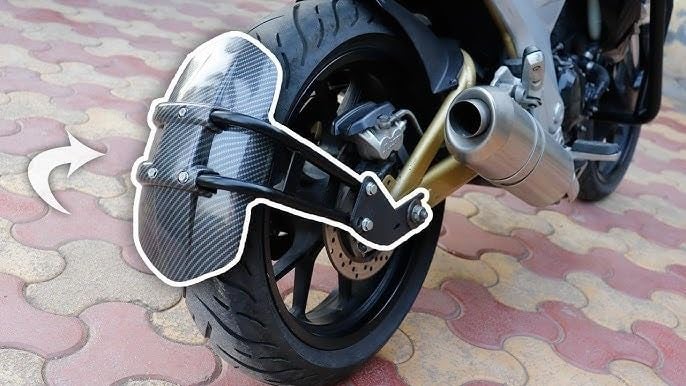 Aowbikes Carbon Fiber tyre Hugger Motorcycle Rear Mudguard Splash Guard for All Bikes - Image 3