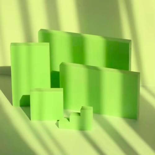 Royalkart Photography Background Props, Geometric Cube Photo Props Set - Posing Display Solution for Perfume, Makeup Tools, Jewellery 5Pcs (Green) - Image 1