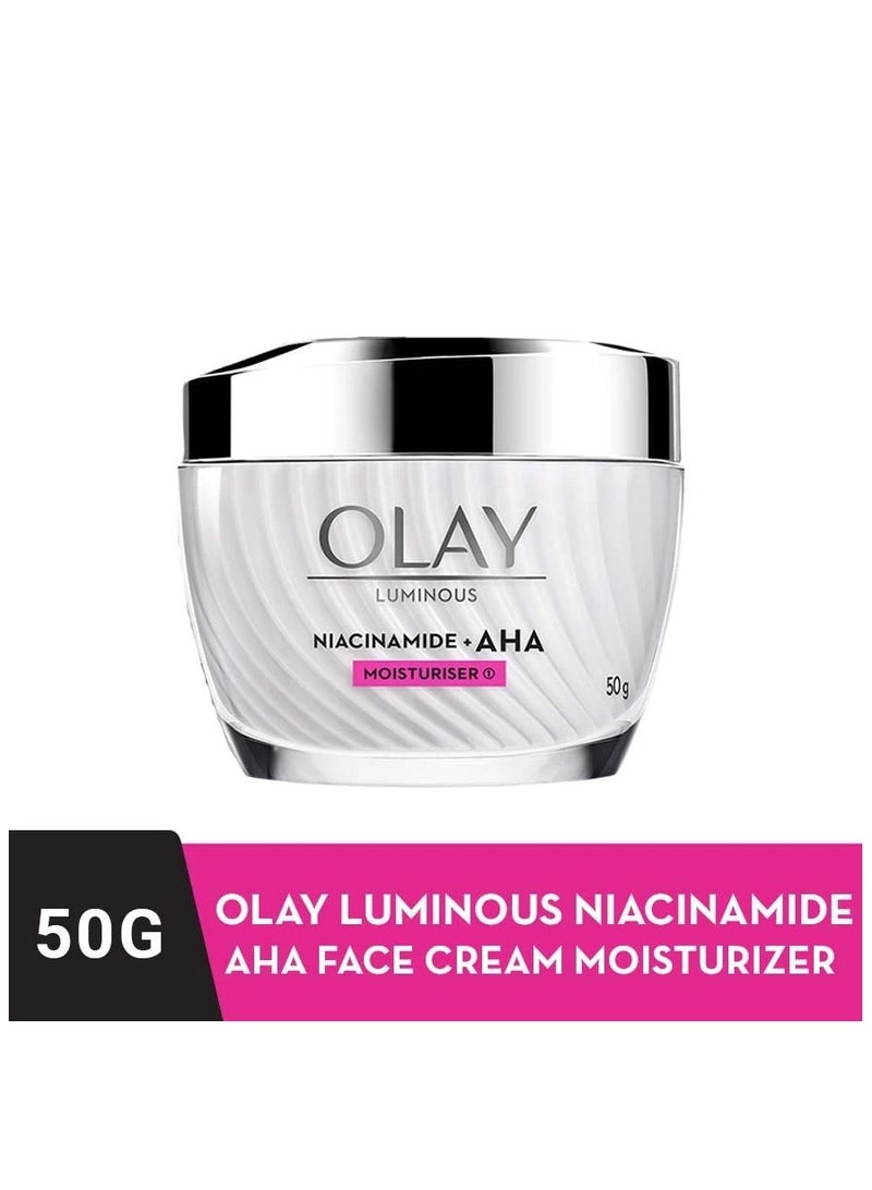 Olay Luminous Niacinamide + AHA Face Cream Moisturizer 50g (Reduce Acne Marks, Skin Care) - Image 1