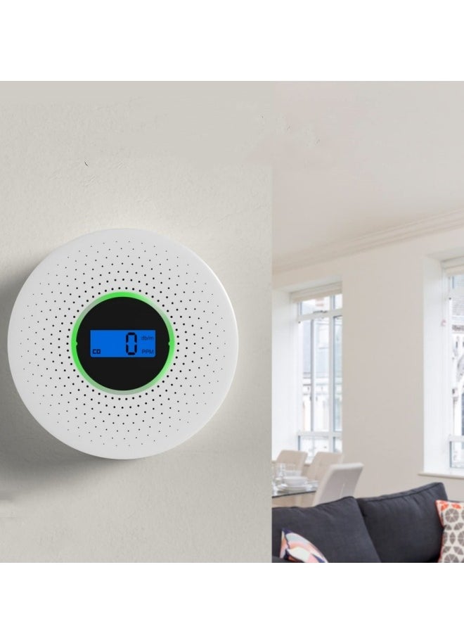 Generic - Combination and Carbon Monoxide Alarm Detector, Dual Sensor CO Detector Battery Powered with LCD Display Sound Warning for Home,School,Office - Image 1