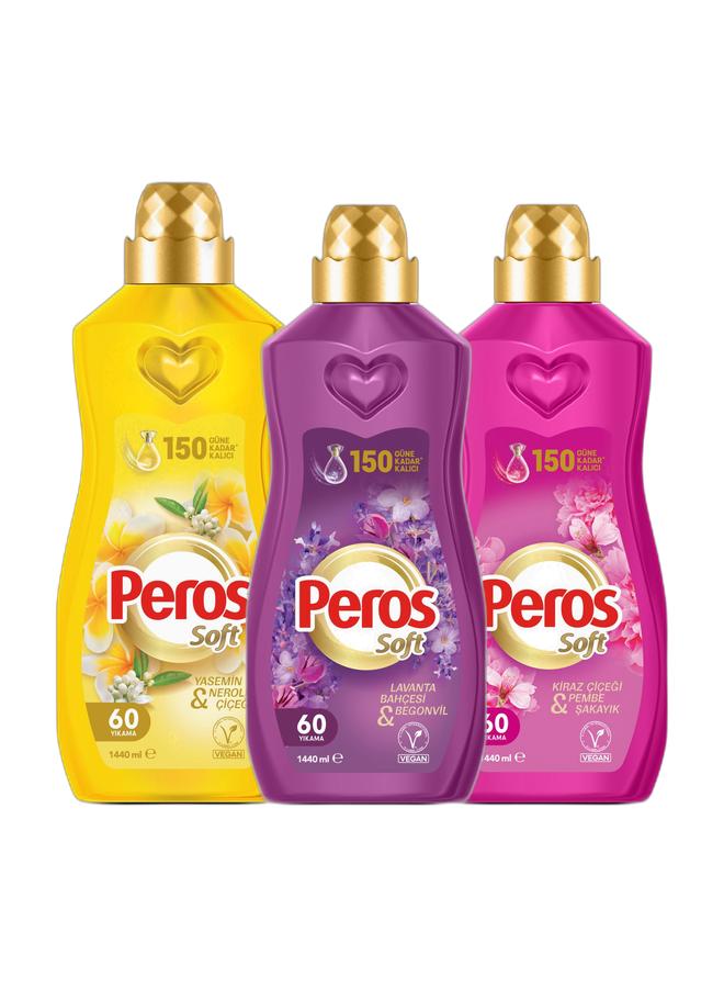 Peros Fabric Softener Concentrated Lavender Scent 1440 ml & Fabric Softener Concentrated Cherry flower Scent 1400 ml & Fabric Softener Concentrated Jasmine & Neroli Scent 1440 ML Bundle - Image 1