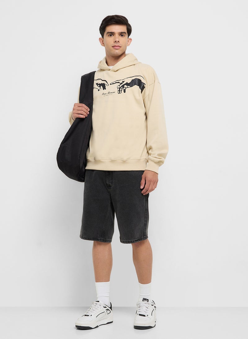 Seventy Five Oversized Basic Graphic Hoodie  - Image 4