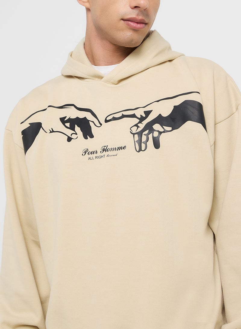 Seventy Five Oversized Basic Graphic Hoodie  - Image 3