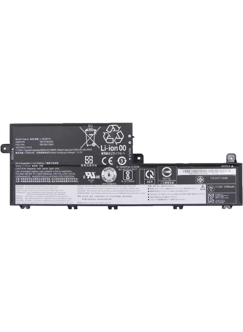Terabyte بطارية 11.52 فولت 68 واط ساعة 5930 مللي أمبير L19C6P72 L19L6P72 SB10T83204 متوافقة مع لينو.فو ثينك باد T15p الجيل الأول 20TN 20TM - Image 1