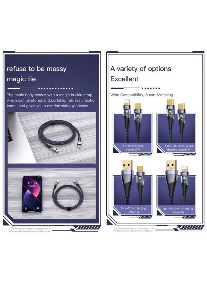 Totu - TOTU BPD-011 Ming Series PD 20W Type-C to 8 Pin Fast Charging Data Cable Length:1.5m(Black) - Image 1