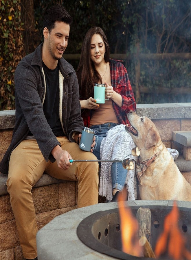 Hydrapeak 14oz Insulated Travel Mug with Splash Proof Lid, Stainless Steel Double Walled Coffee Mug, Navy - Image 5