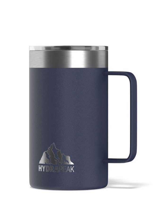 Hydrapeak 14oz Insulated Travel Mug with Splash Proof Lid, Stainless Steel Double Walled Coffee Mug, Navy - Image 1