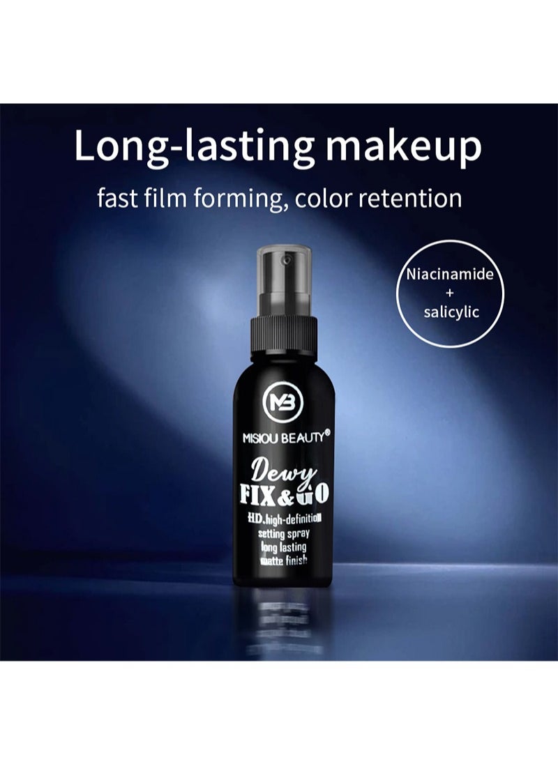 Misiou Beauty - Makeup Setting Spray,HD High Definition Setting Spray,Long-Lasting Water and Sweat Proof Control Oil,Non-Fading,Matte, Lightweight,Moisturising, Hydrating And Refreshing Makeup Setting Spray,Fine Mist - Image 1