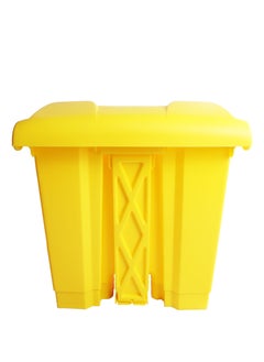 Generic Step Trash Bin | Plastic Matte Finish | Suitable For Bathrooms, Kitchens & Communal Spaces | Yellow | 45 Liters  - Image 3