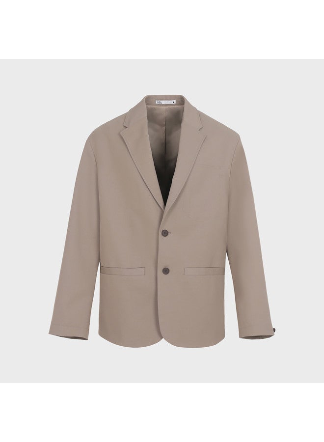 Zara جاكيت بدلة سليم فيت بأكمام طويلة للرجال بتصميم عصري فاخر - Image 2