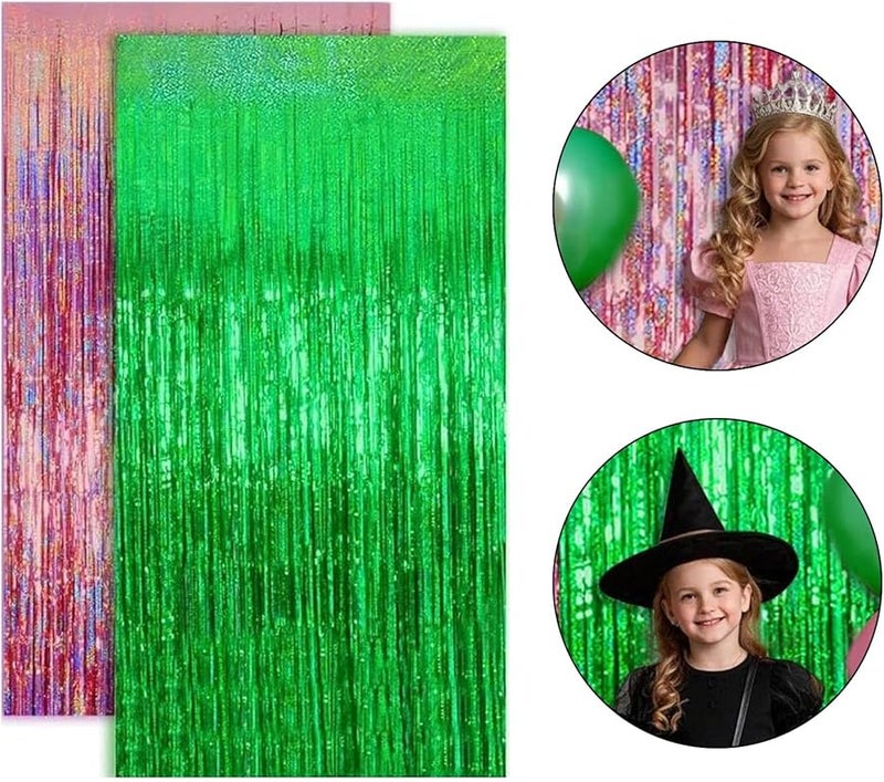 Metallic Tinsel Fringe Curtain Streamers For Party Decoration Color B - Image 3