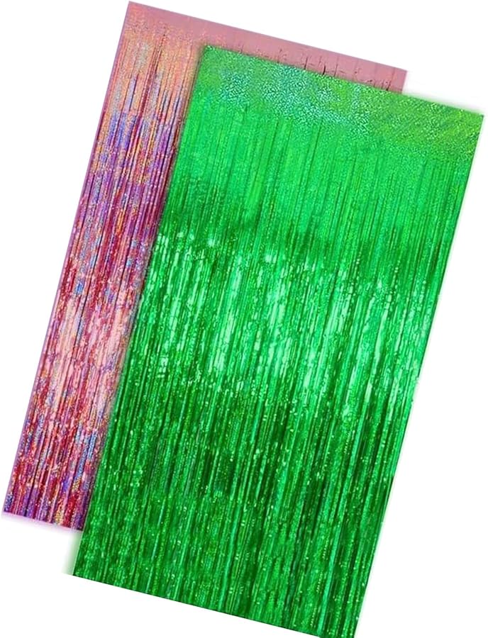 Metallic Tinsel Fringe Curtain Streamers For Party Decoration Color B - Image 1