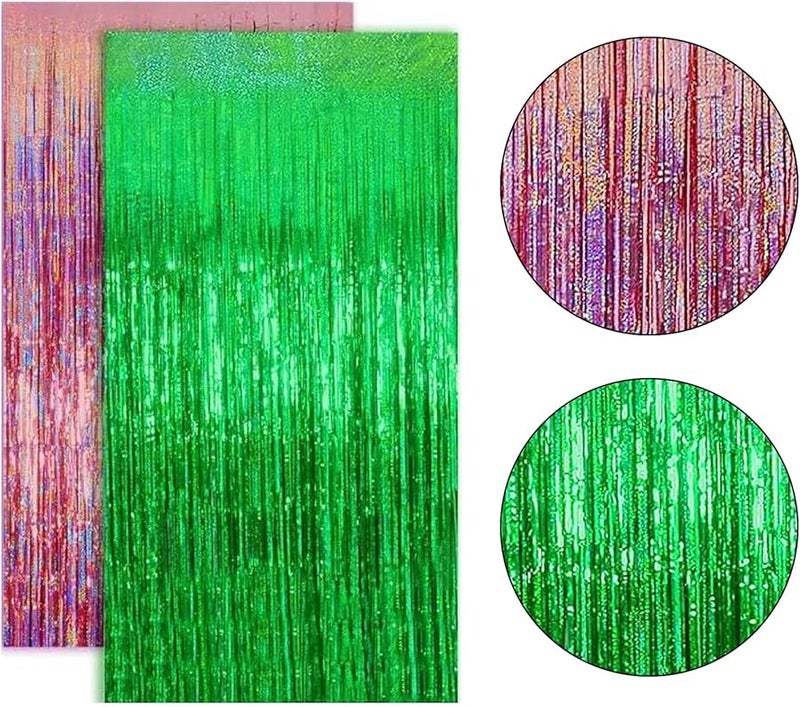 Metallic Tinsel Fringe Curtain Streamers For Party Decoration Color B - Image 4