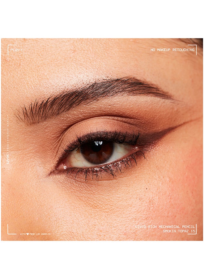 NYX PROFESSIONAL MAKEUP قلم تحديد ميكانيكي غني بالحيوية - توباز سموكين - Image 4