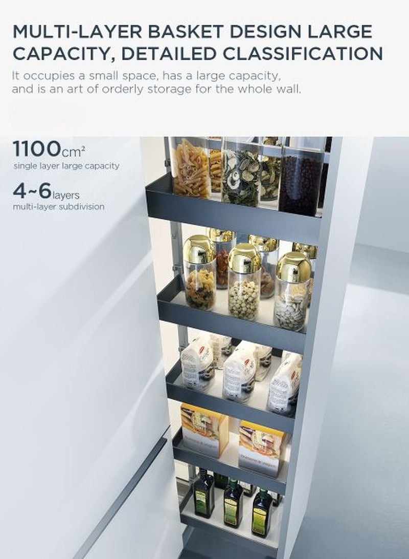 Generic Kitchen Pull-Out Cabinet 5-Layer – Maximized Storage and Organization - Image 2