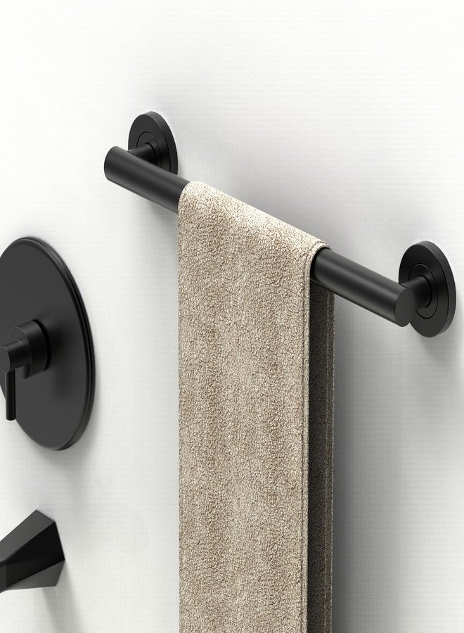 AmeriLuck 1-1/4 x 18inch Designer Grab Bar for Bath Safety, Collection Glacier, ADA Compliant 500lbs Loading Capacity, Stainless Steel Matte Black - Image 1