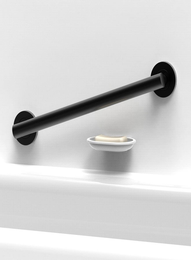 AmeriLuck 1-1/4 x 18inch Designer Grab Bar for Bath Safety, Collection Glacier, ADA Compliant 500lbs Loading Capacity, Stainless Steel Matte Black - Image 2