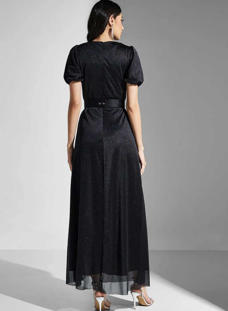 Khizana Embellished Waist Detail Dress