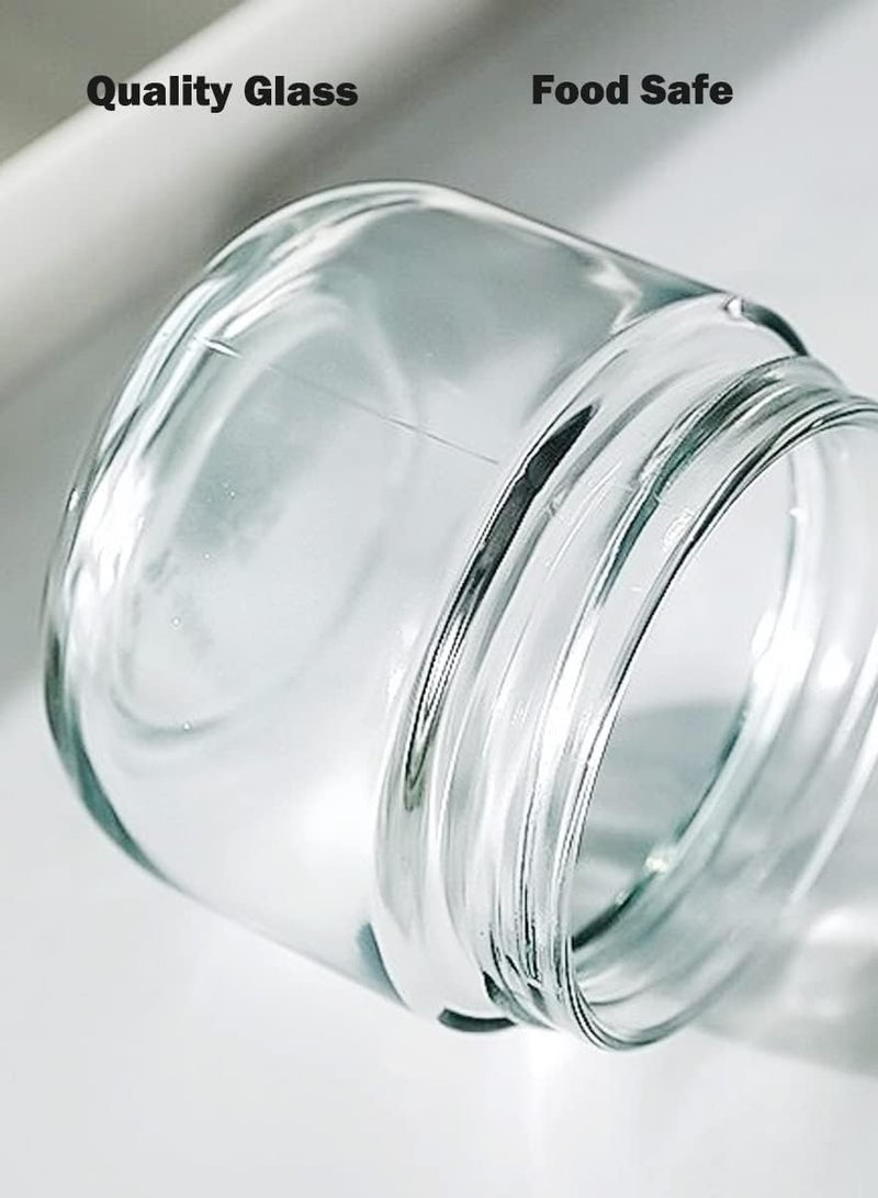 KASTWAVE Cosmetic Jars, Overnight Oats Jars Container with Screw Lid Airtight, Condiment Salad Dressing Chia Pudding Sauce Baby Food Kids Snacks Sugar Yogurt Storage Containers,Spice Canning Jars - Image 4