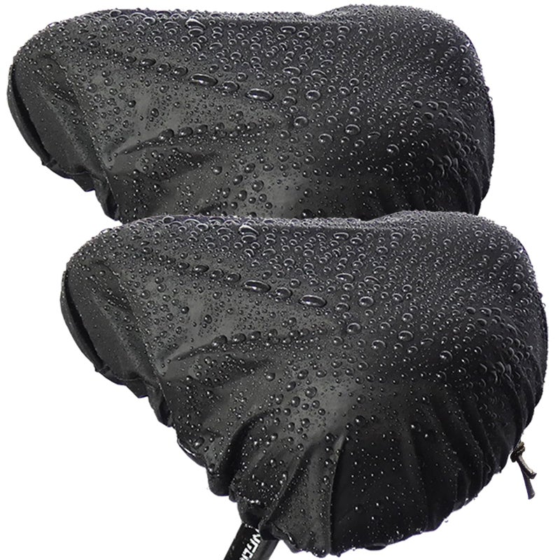 JIAJUNFS Waterproof Bicycle Seat Covers Dustproof Rainproof UVResistant and Windproof Easy to Install and Clean Reusable Suitable for Mens and Womens City Bike and Wide Seats2pcs Black - Image 2