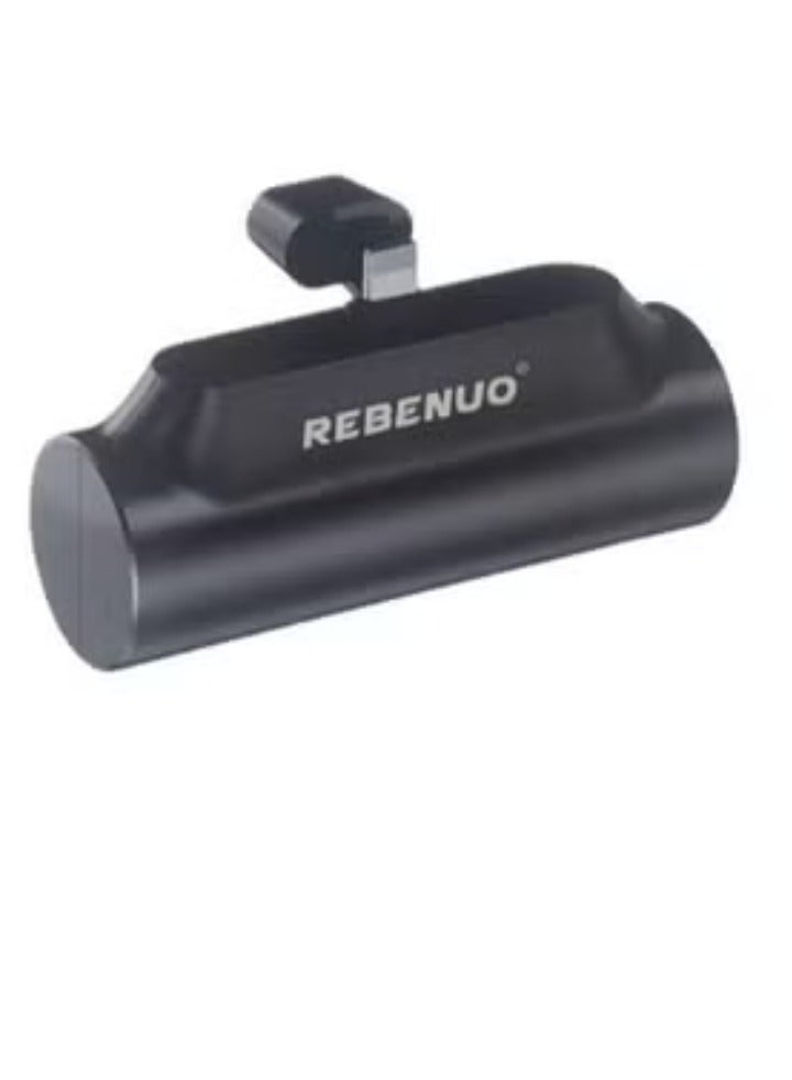 REBENUO بنك طاقة صغير 5000mAh شاحن محمول، بطارية خارجية USB Type-C فائقة الصغر مع شحن سريع، بنك طاقة بحجم الجيب خفيف الوزن للهواتف الذكية، الأجهزة اللوحية، السفر، الاستخدام الطارئ - إخراج عالي السرعة وشحن آمن - Image 2