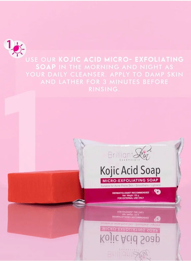 Brilliant Skin Brilliant Skin Philippines Kojic Soap Whitening and Exfoliating 135g  - Image 3