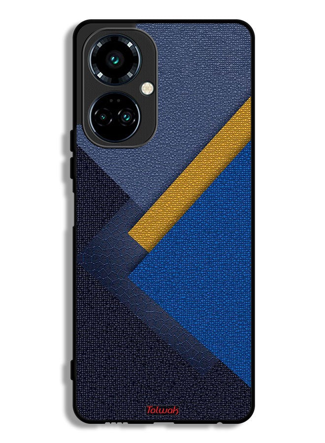 Tolwak Tecno Camon 19 Protective Case Cover Triangles Leather Shades Pattern - Image 1